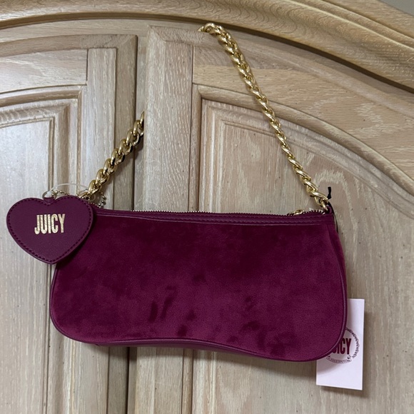 NEW Juicy Couture Burgundy Shoulder Bag - Picture 8 of 10